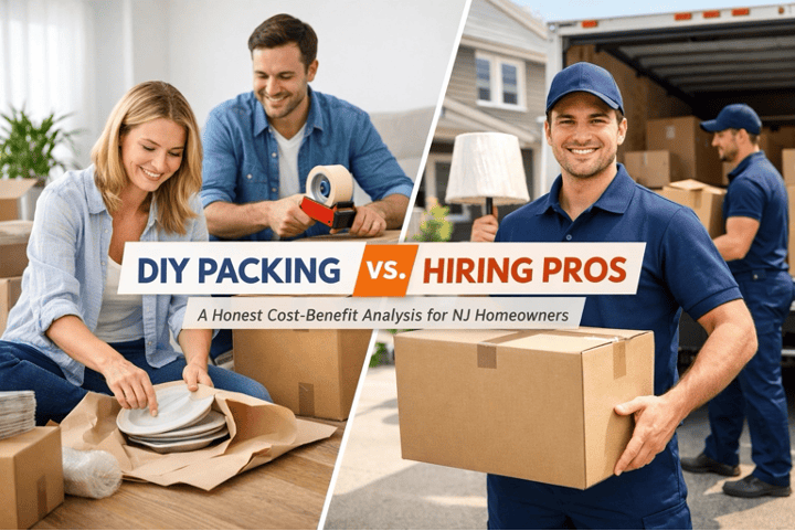 DIY packing vs hiring professional movers - cost-benefit analysis for NJ homeowners