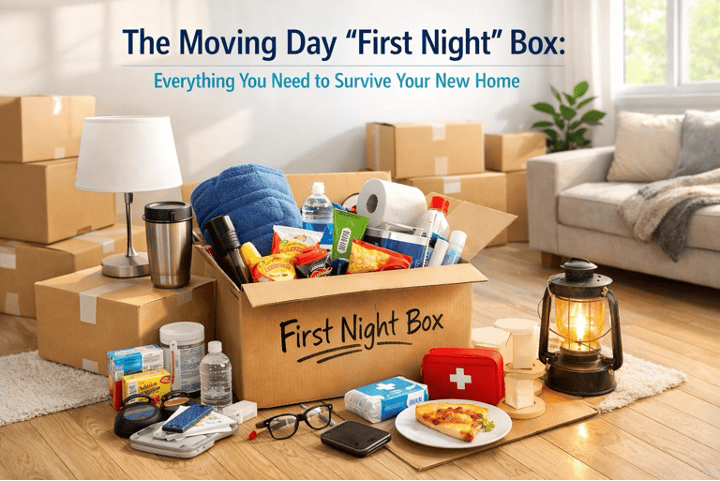 The Moving Day First Night Box - everything you need to survive your new home